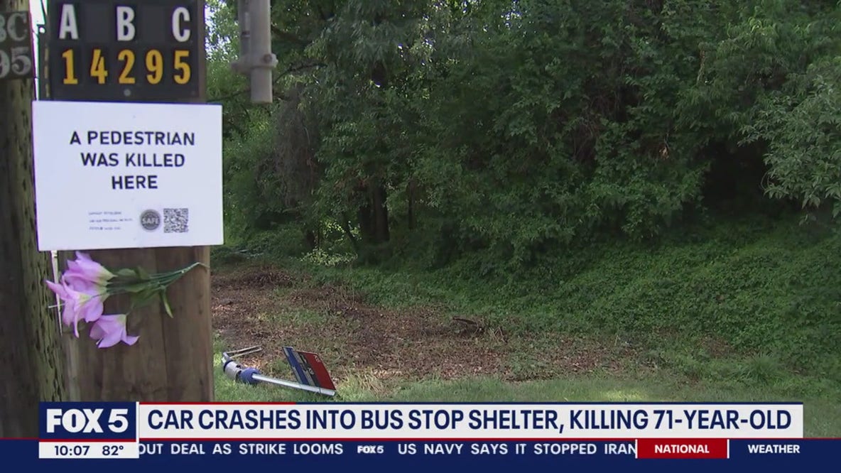 Car crashes into Takoma Park bus stop shelter, killing 71-year-old woman